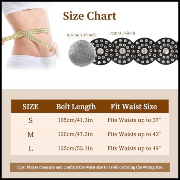 Western Wide Leather Belt Boho Cowgirl Style Adjustable for Dresses Jeans main image 4